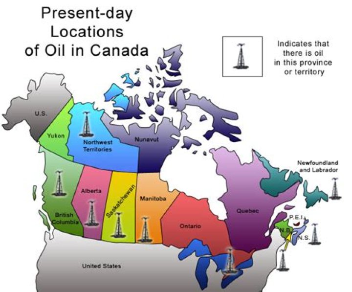 Where does Canada get most of its oil?
